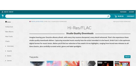 free lossless music download sites