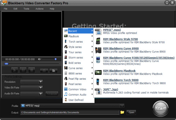 BlackBerry Video Converter