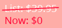 Now:$0