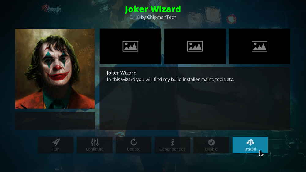 Install Kodi Joker Wizard addon
